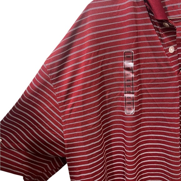 MENS NIKE GOLF DRI FIT BURGUNDY STRIPE POLO SHIRT SIZE xxl NWT - Picture 5 of 5